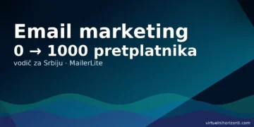 Email marketing – 0 do 1000 pretplatnika u 30 dana (vodič za Srbiju, MailerLite)