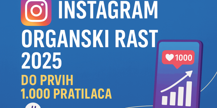 Instagram organski rast 2025 – vodič do prvih 1000 pratilaca, digitalni marketing Srbija